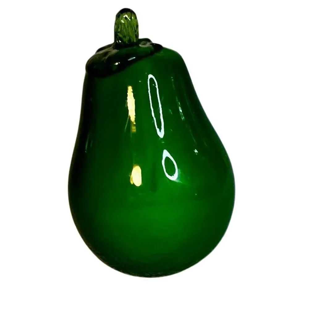 Vintage Murano Sommerso Handblown Art Glass Paperweight Pear 🍐 Fruit